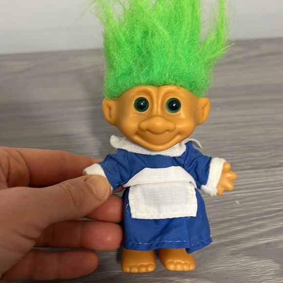 Vintage Troll with Housekeeper Outfit, EUC - Picture 2 of 5